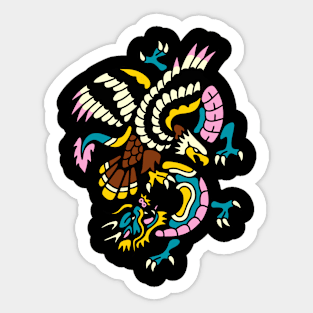 Eagle vs dragon Sticker